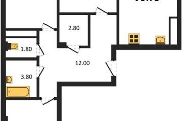 Фото №1: 3-комнатная квартира 79 м² - Краснодар, мкр. Прикубанский внутригородской округ, 