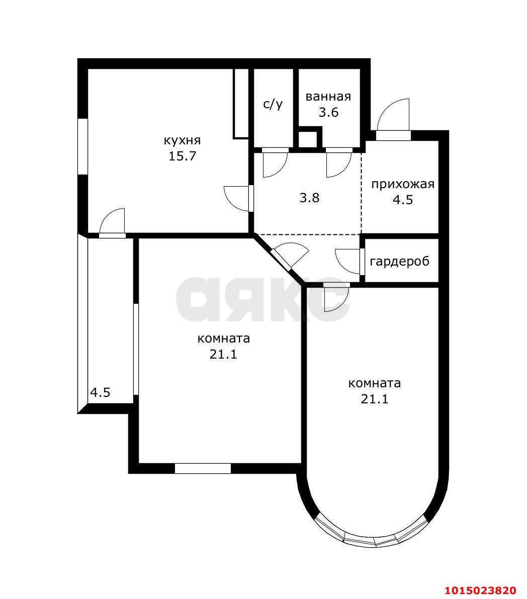 Фото №12: 2-комнатная квартира 78 м² - Краснодар, Западный внутригородской округ, ул. Бабушкина, 295