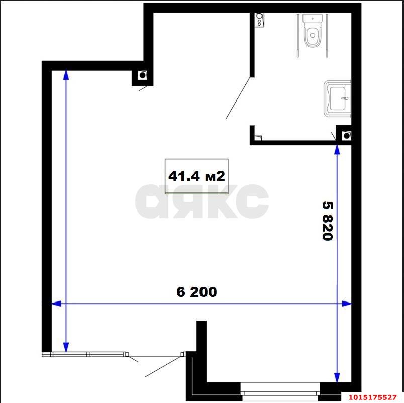 Фото №3: Торговое помещение 42 м² - Краснодар, жилой комплекс Дыхание, ул. Лётчика Позднякова, 2к24