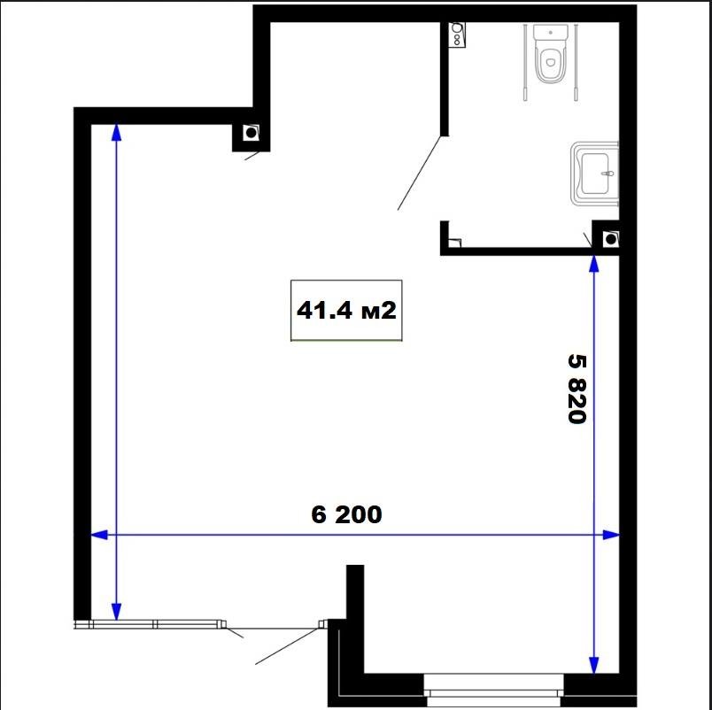 Фото №3: Коммерция 41 м² - Краснодар, Прикубанский внутригородской округ, мкр. жилой комплекс Дыхание, ул. Лётчика Позднякова, 2к24