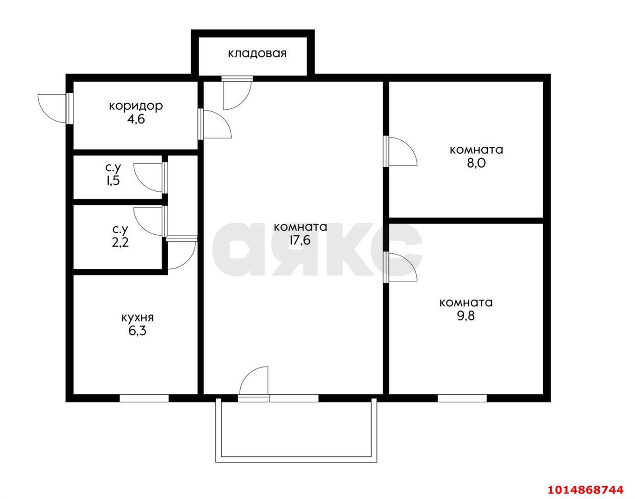 Фото №8: 3-комнатная квартира 52 м² - Краснодар, Фестивальный, ул. Яна Полуяна, 34