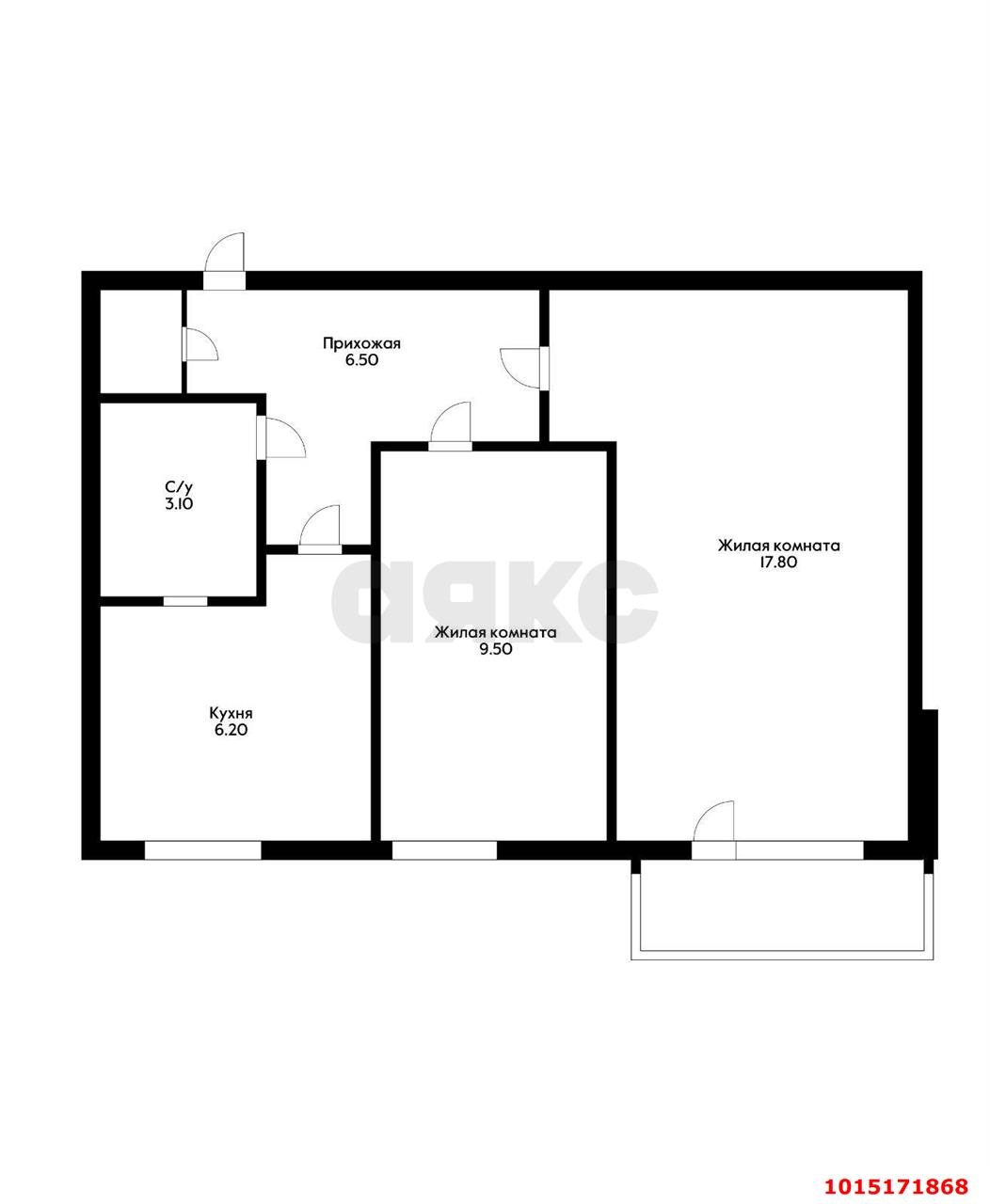 Фото №9: 2-комнатная квартира 45 м² - Краснодар, Фестивальный, ул. имени Тургенева, 151