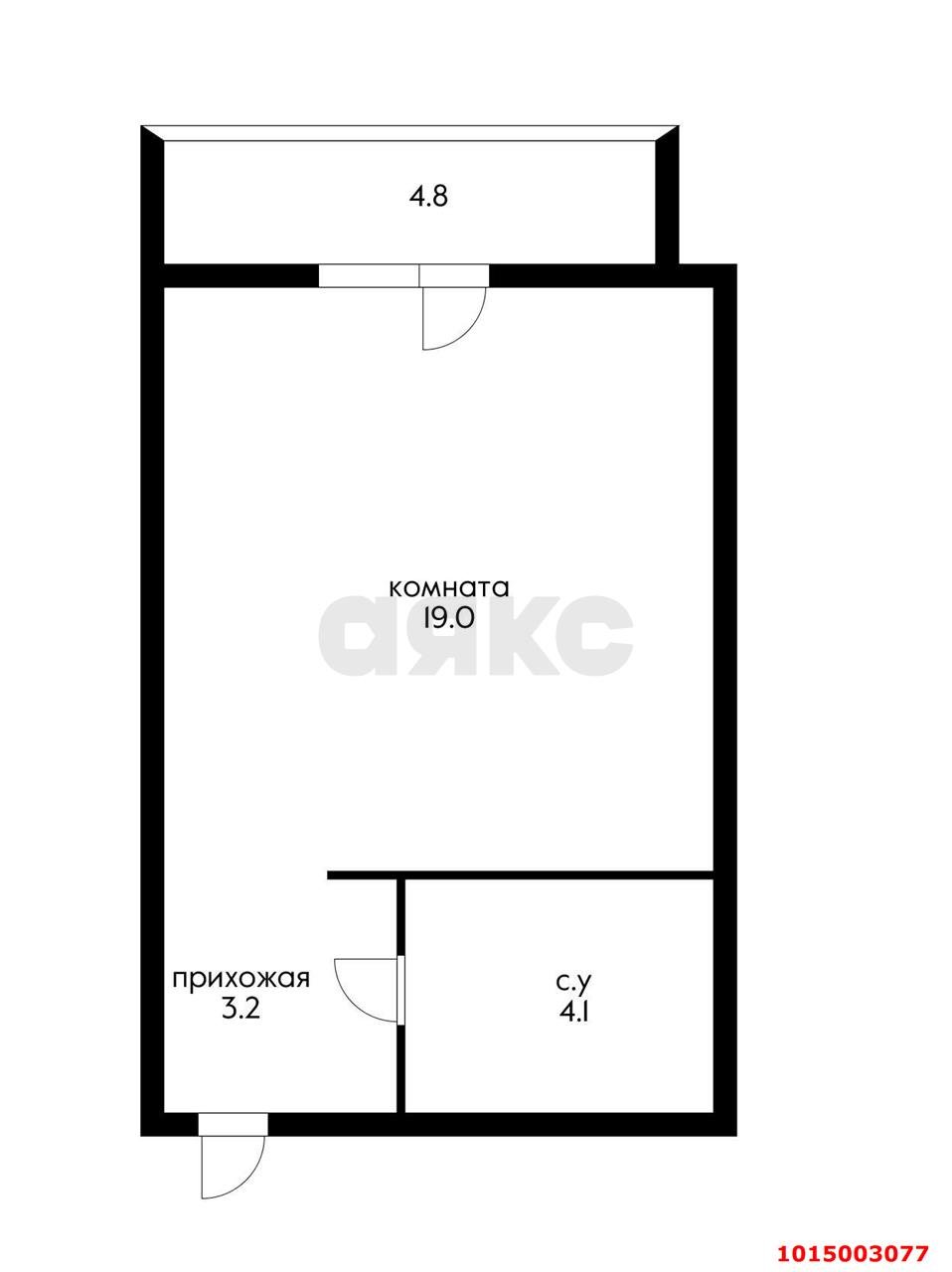 Фото №13: Студия 26 м² - Российский, Прикубанский внутригородской округ, ул. Заводовского, 23