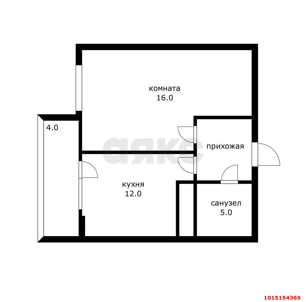 Фото №12: 1-комнатная квартира 46 м² - Краснодар, ЖК Солнечный Парк, ул. имени Симиренко, 37к2
