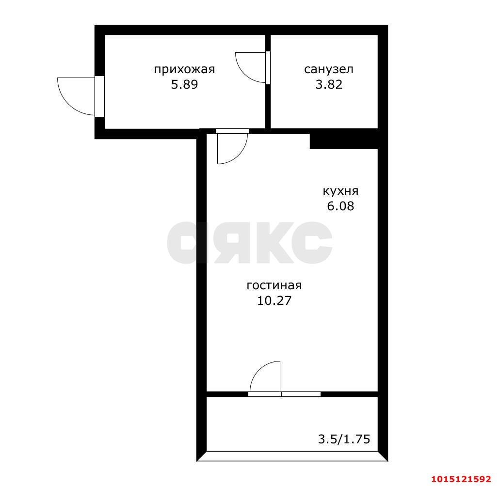 Фото №6: Студия 26 м² - Краснодар, Восточно-Кругликовский, ул. Героя А.А. Аверкиева, 38