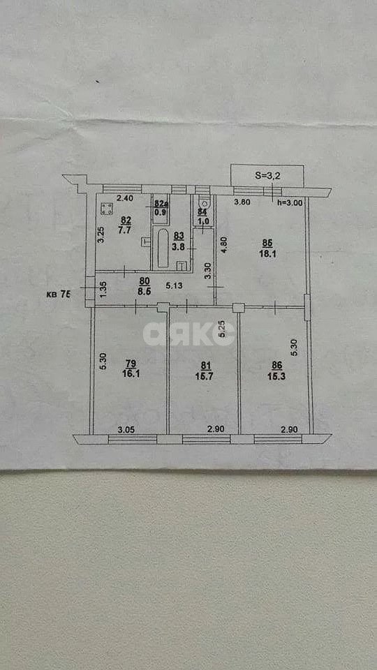 Фото №1: 4-комнатная квартира 88 м² - Ростов-на-Дону, Новое Поселение, пер. Халтуринский, 200/125