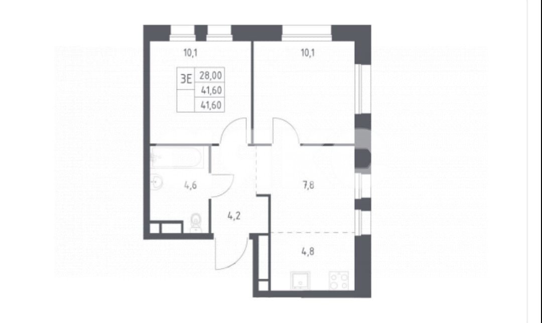Фото №4: 2-комнатная квартира 41 м² - Москва, жилой комплекс Квартал на Воде, 1