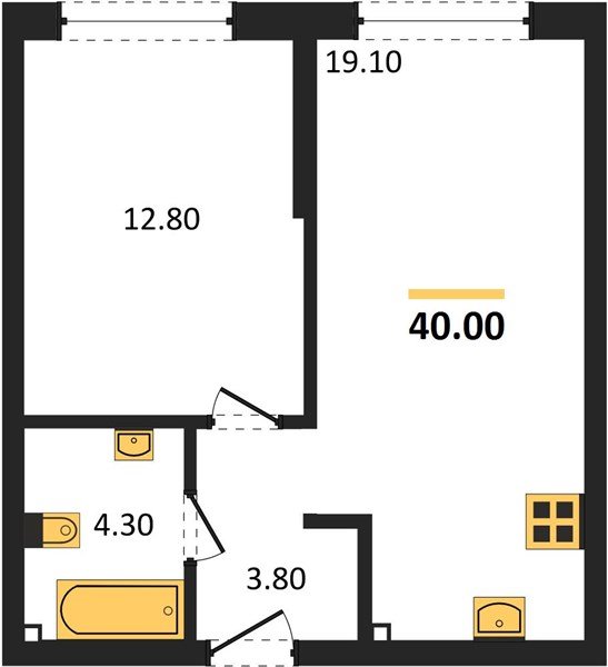 Фото №1: 1-комнатная квартира 40 м² - Краснодар, Прикубанский внутригородской округ, мкр. Догма Парк