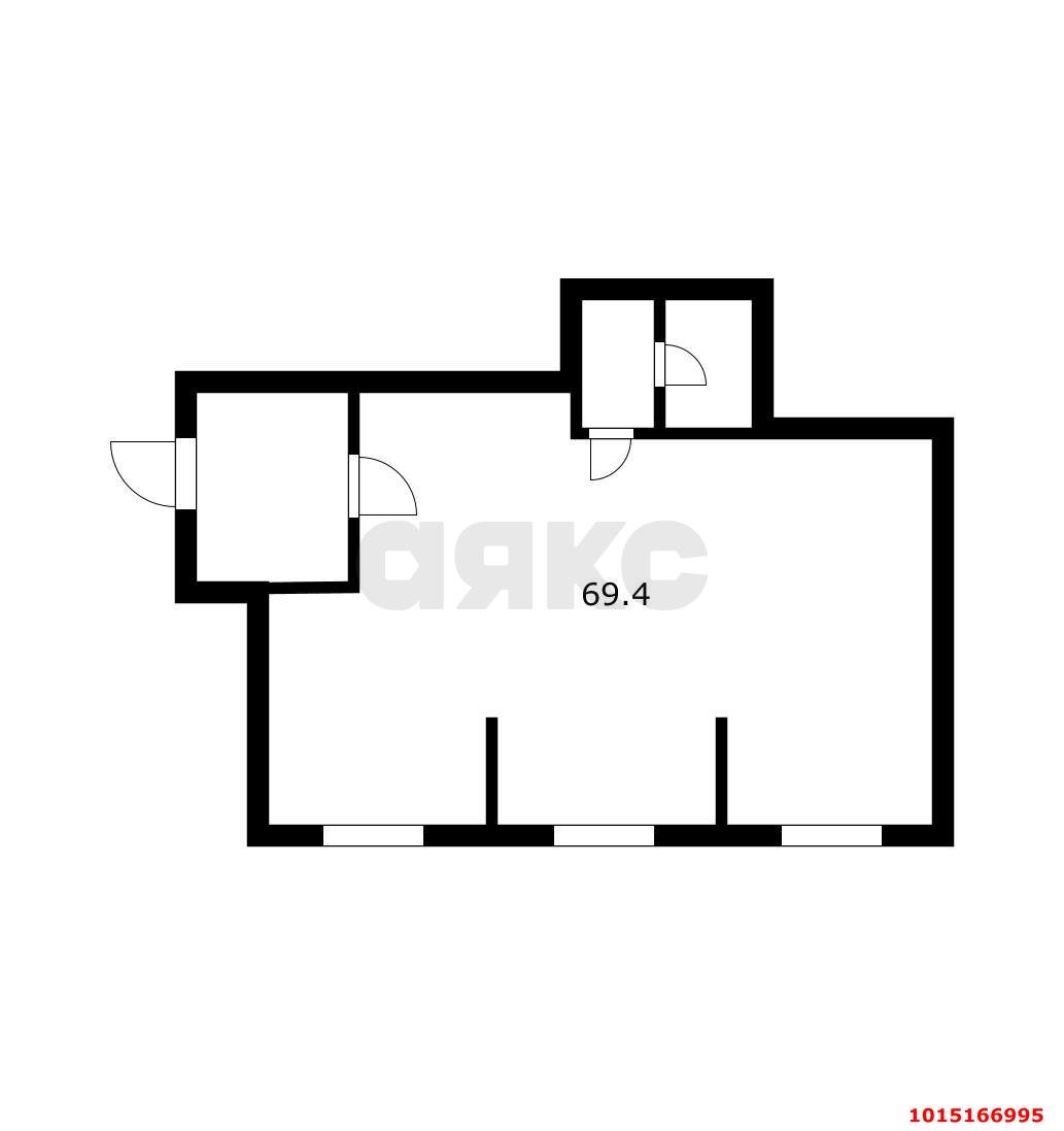 Фото №2: Торговое помещение 70 м² - Краснодар, жилой комплекс Южане