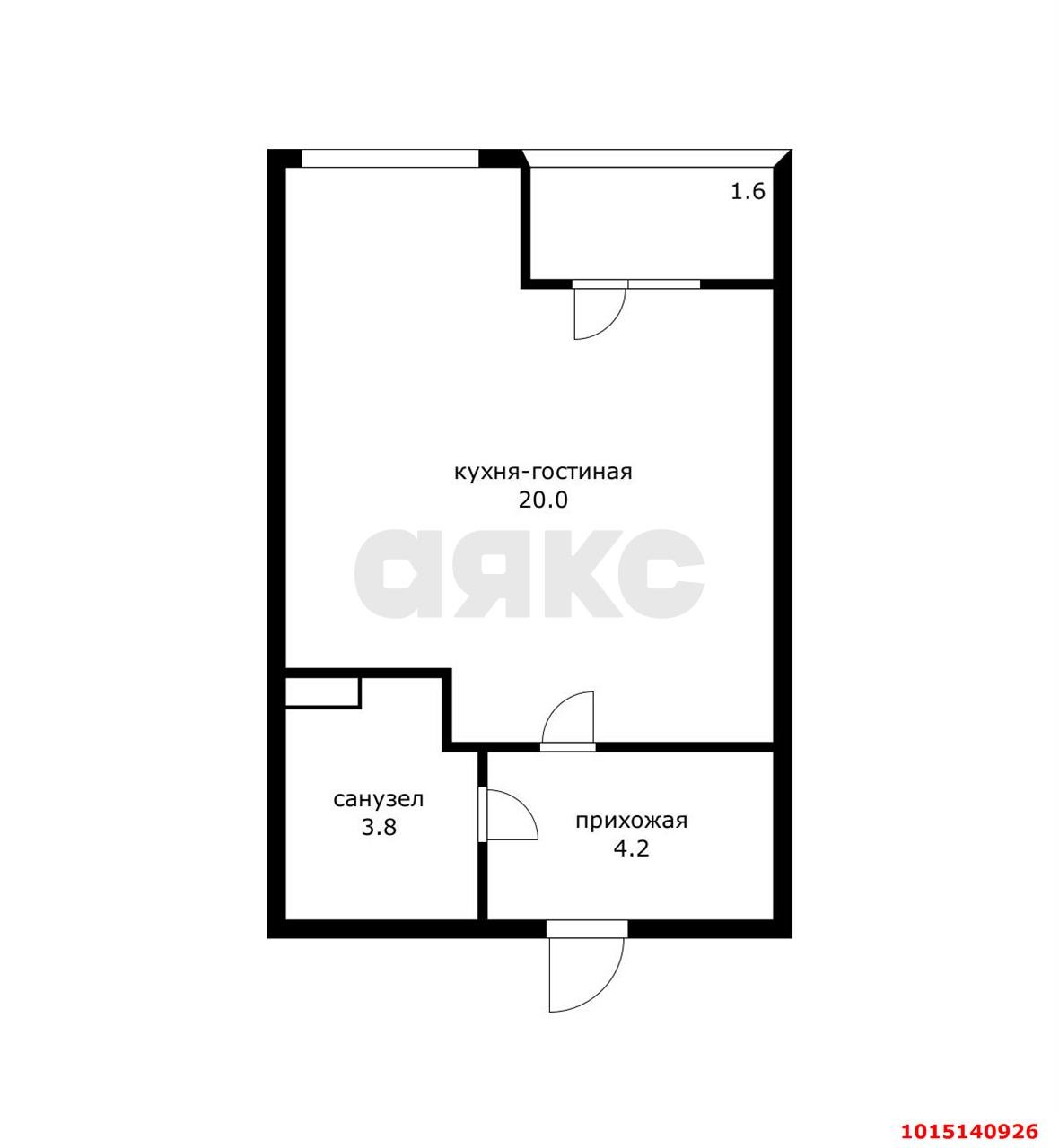 Фото №2: Студия 30 м² - Краснодар, Новознаменский, ул. Войсковая, 4к6