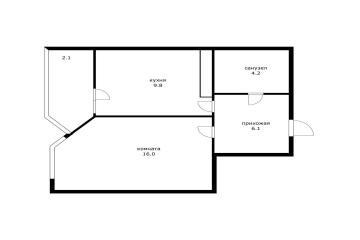 Фото №3: 1-комнатная квартира 36 м² - Краснодар, мкр. жилой комплекс Сказка Град, ул. имени В.Н. Мачуги, 166Ак2