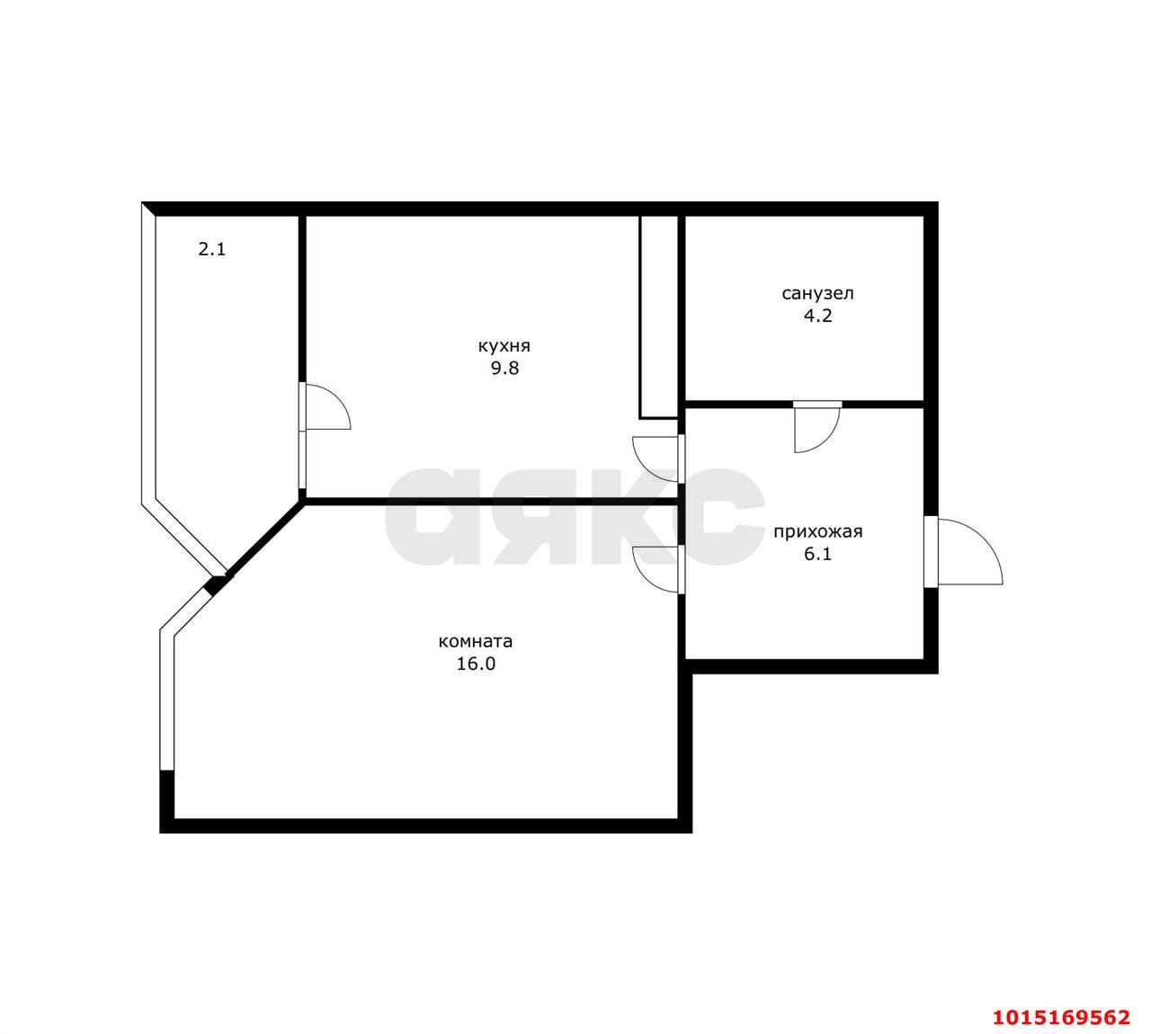 Фото №3: 1-комнатная квартира 36 м² - Краснодар, жилой комплекс Сказка Град, ул. имени В.Н. Мачуги, 166Ак2