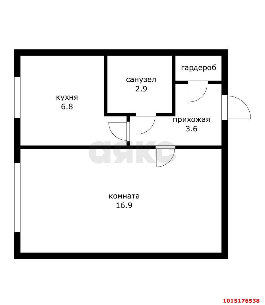 Фото №8: 1-комнатная квартира 31 м² - Краснодар, Славянский, ул. Славянская, 75