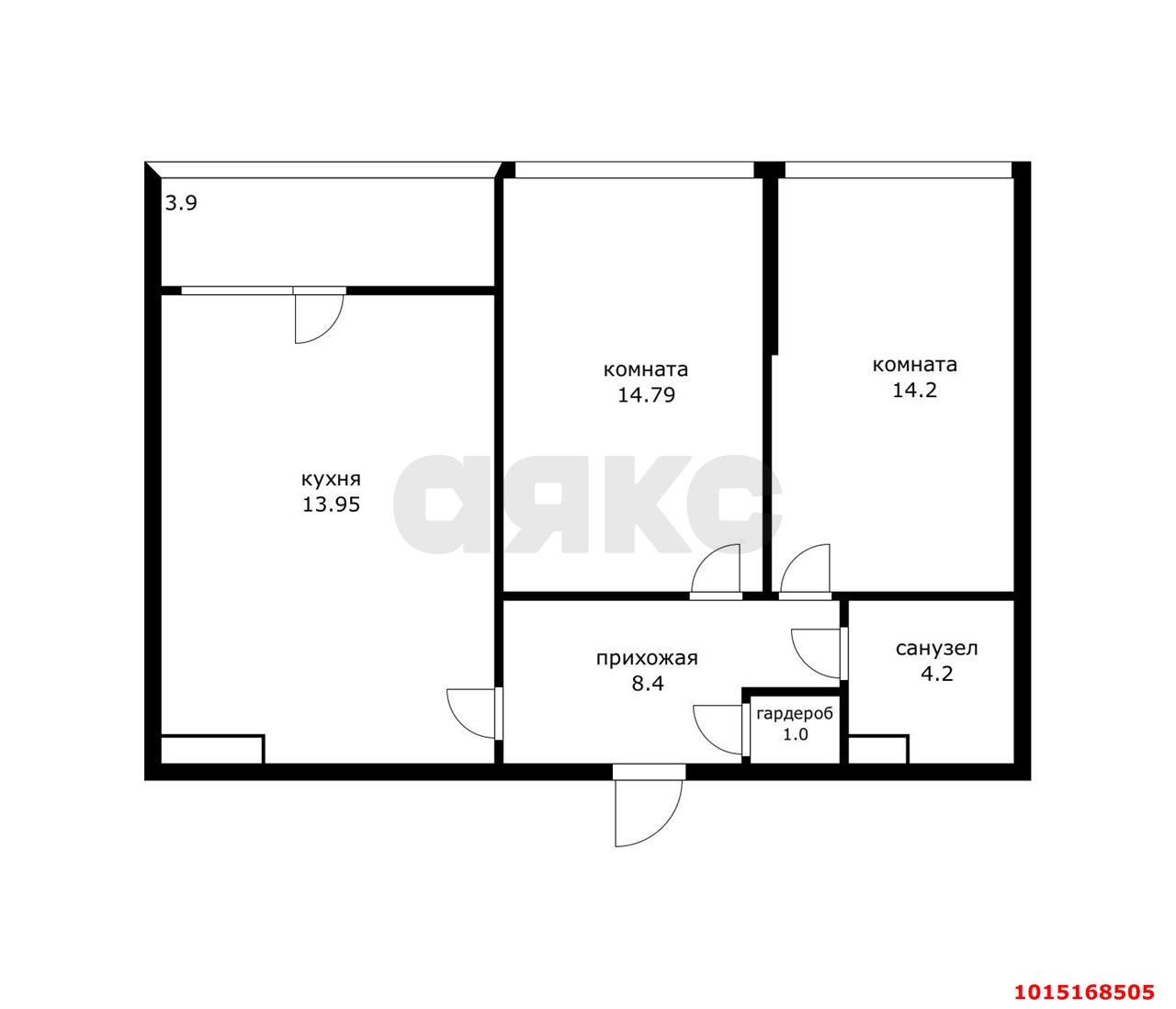 Фото №11: 2-комнатная квартира 67 м² - Краснодар, жилой комплекс Самолёт, ул. Западный Обход, 39/2к7