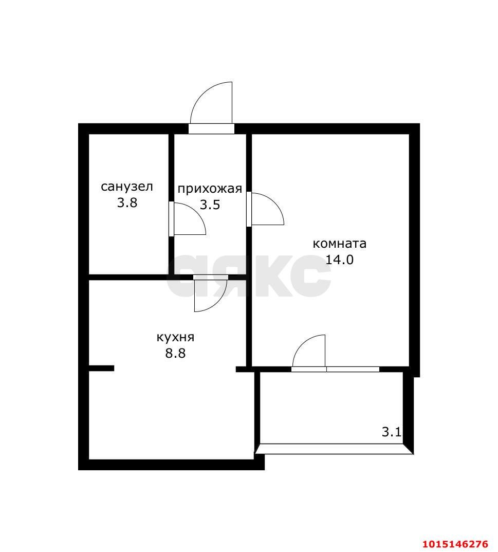 Фото №17: 1-комнатная квартира 34 м² - Краснодар, ЖК Культурный, Прикубанский внутригородской округ, Завод Радиоизмерительных Приборов, жилой комплекс Культурный, мкр. Музыкальный, ул. имени Сергея Есенина, 82/4