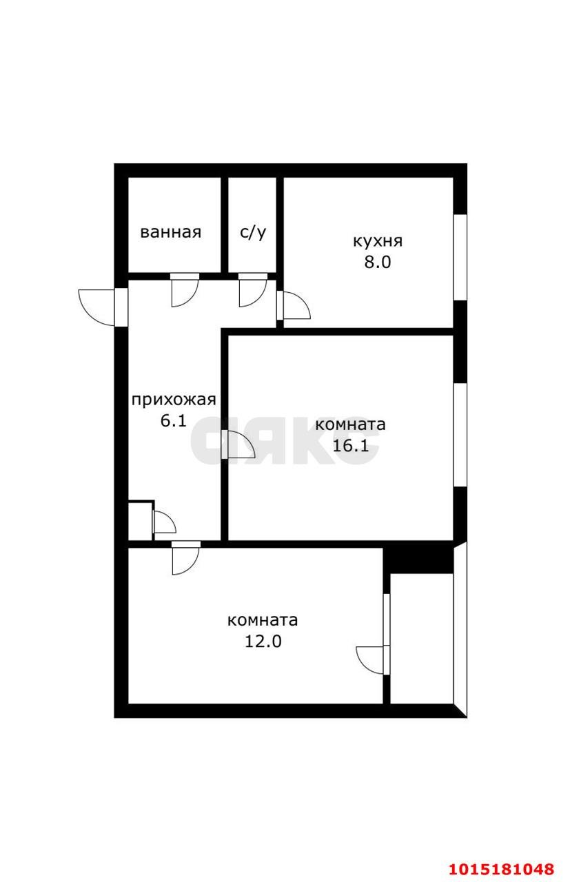 Фото №12: 2-комнатная квартира 47 м² - Краснодар, Западный внутригородской округ, ул. Рылеева, 358