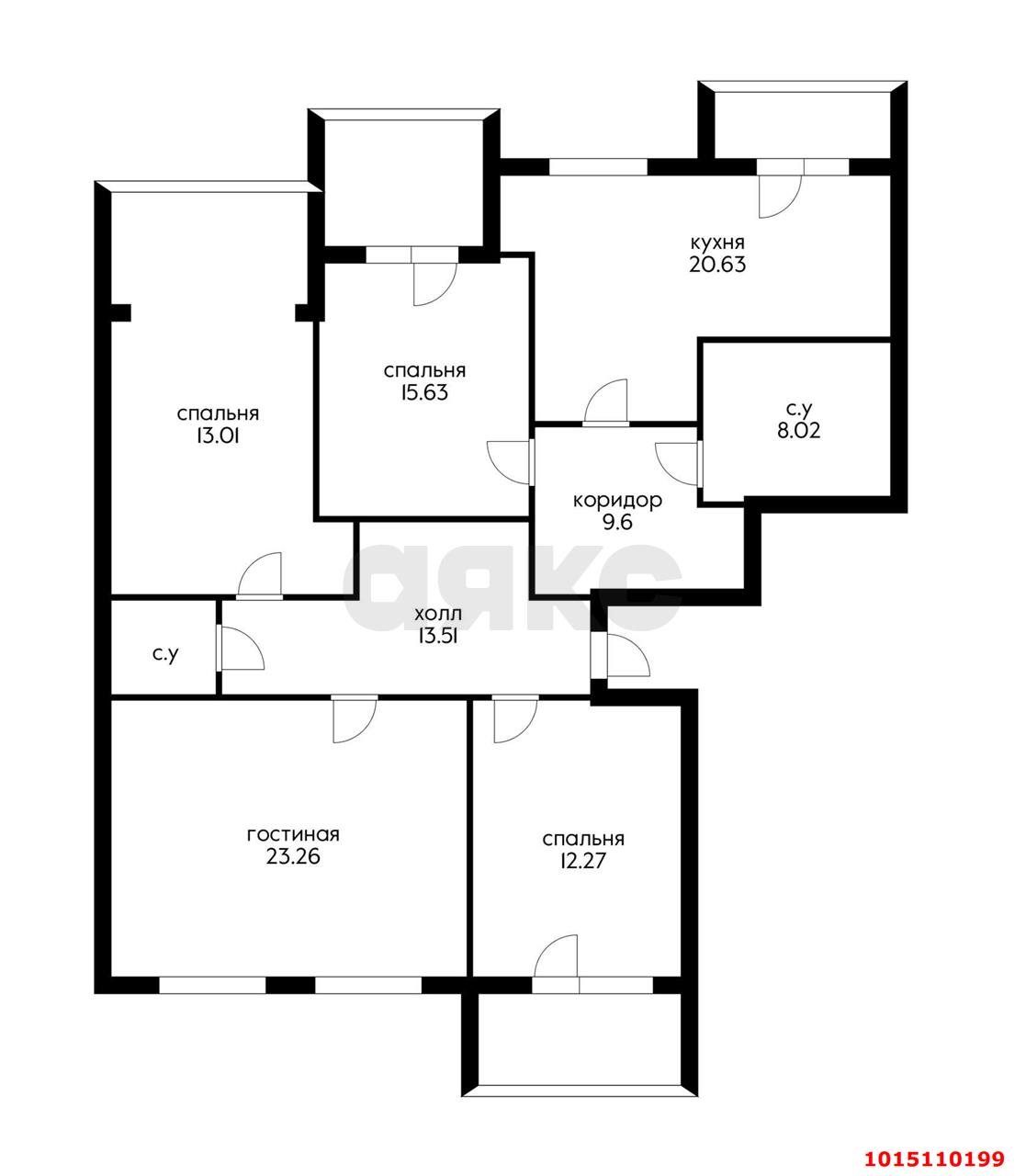Фото №20: 4-комнатная квартира 130 м² - Краснодар, Фестивальный, ул. Яна Полуяна, 2