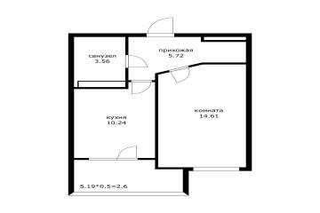Фото №5: 1-комнатная квартира 35 м² - Краснодар, мкр. жилой комплекс Дуэт, ул. Душистая, 79к1