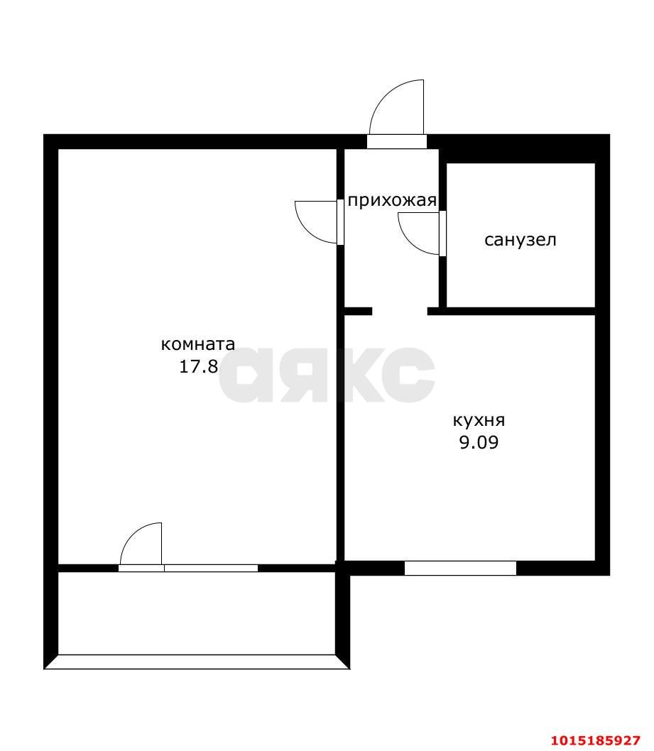 Фото №6: 1-комнатная квартира 31 м² - Краснодар, Гидростроителей, ул. Гидростроителей, 28