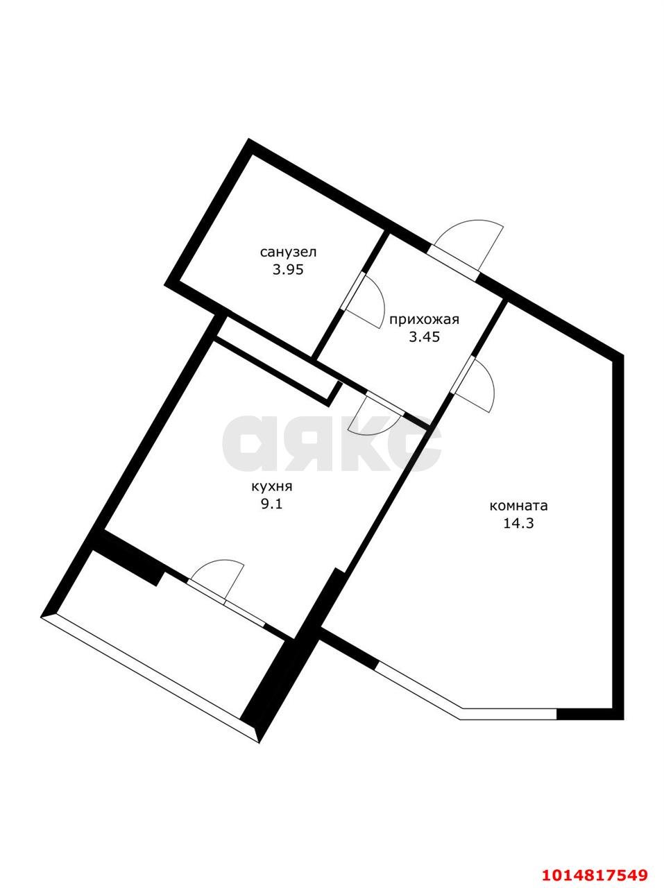 Фото №12: 1-комнатная квартира 34 м² - Краснодар, Юбилейный, ул. Генерала Шифрина, 1