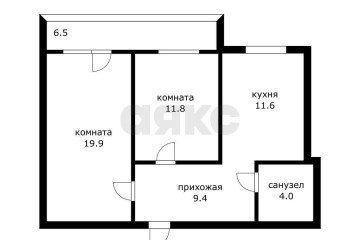 Фото №2: 2-комнатная квартира 56 м² - Краснодар, мкр. Завод Радиоизмерительных Приборов, ул. 1 Мая, 394