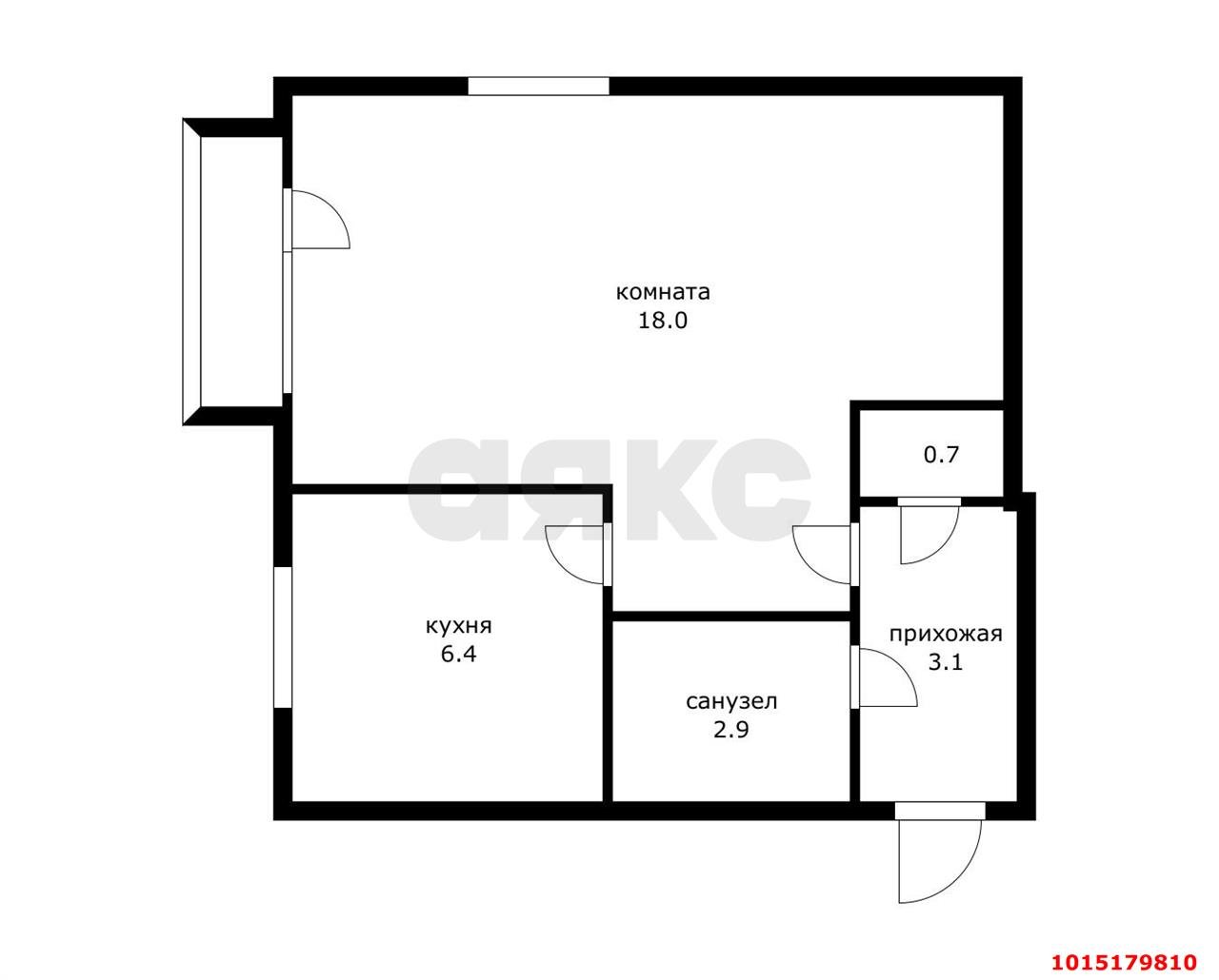 Фото №8: 1-комнатная квартира 34 м² - Краснодар, Центральный внутригородской округ, ул. Красная, 196
