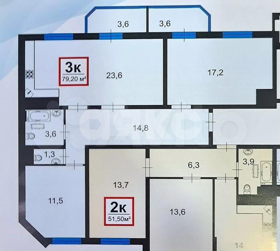 Фото №23: 2-комнатная квартира 79 м² - Анапа, жилой комплекс Чёрное море, ул. Анапское шоссе, 32к6