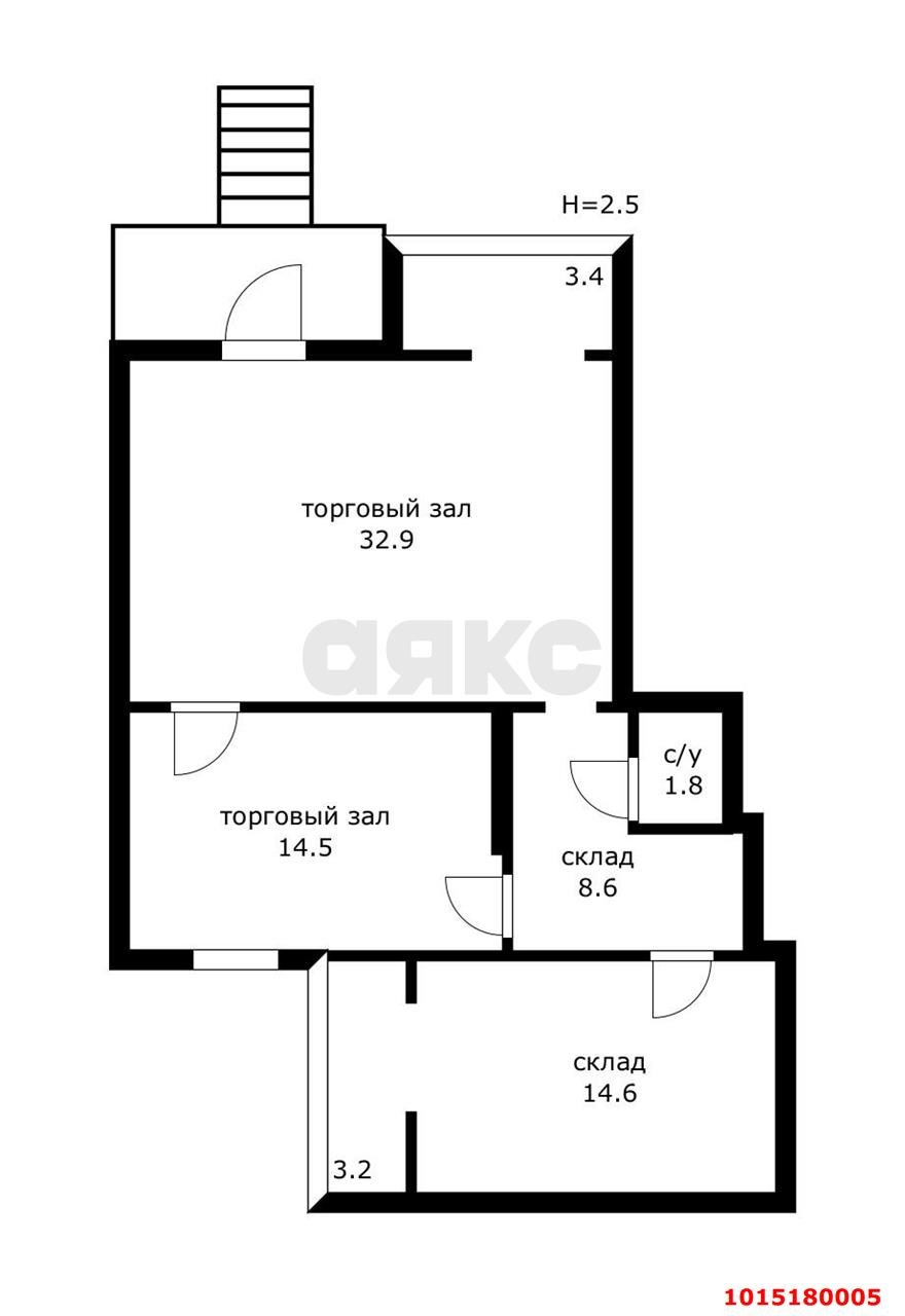 Фото №7: Торговое помещение 77 м² - Краснодар, Краевая Клиническая Больница, ул. Черкасская, 53