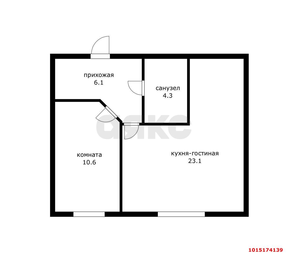 Фото №19: 1-комнатная квартира 42 м² - Ленина, Карасунский внутригородской округ, снт Радуга, ул. Приозёрная, 113