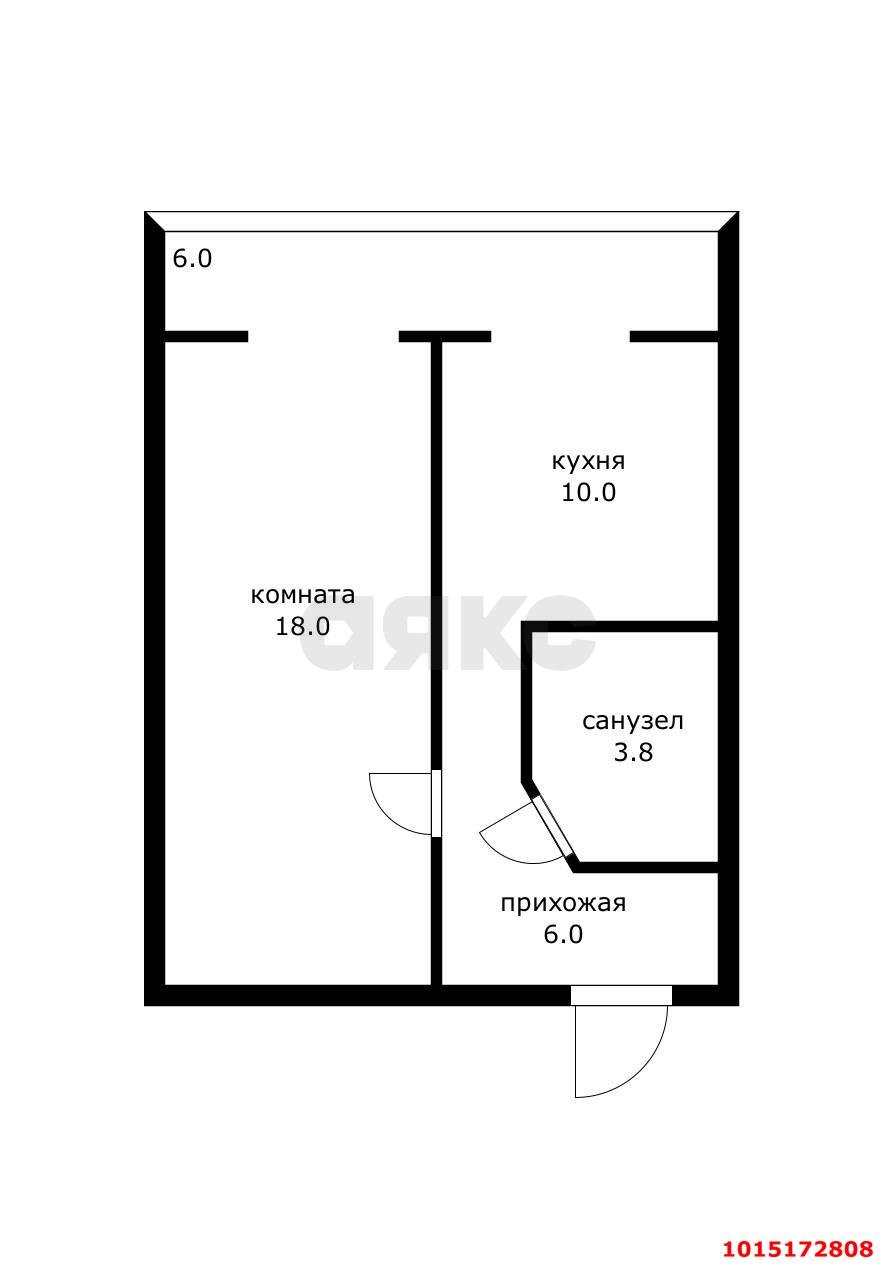 Фото №13: 1-комнатная квартира 33 м² - Российский, Прикубанский внутригородской округ, ул. Тверская, 15