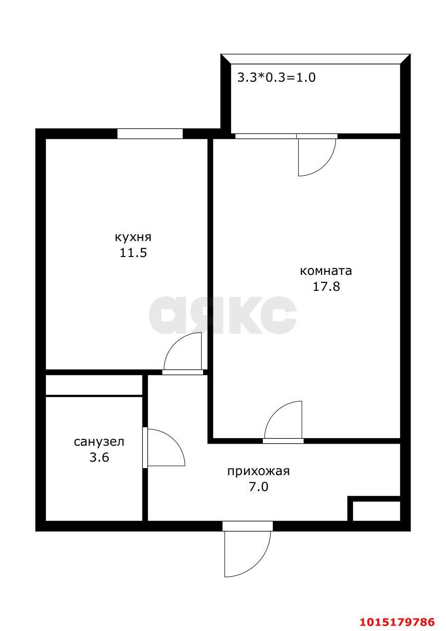 Фото №5: 1-комнатная квартира 44 м² - Краснодар, жилой комплекс Гарант, ул. Трудовой Славы, 43