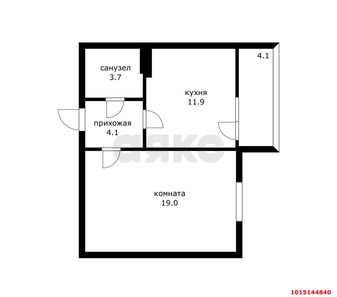 Фото №11: 1-комнатная квартира 41 м² - Краснодар, Карасунский внутригородской округ, ул. имени Виктора Нарыкова, 10