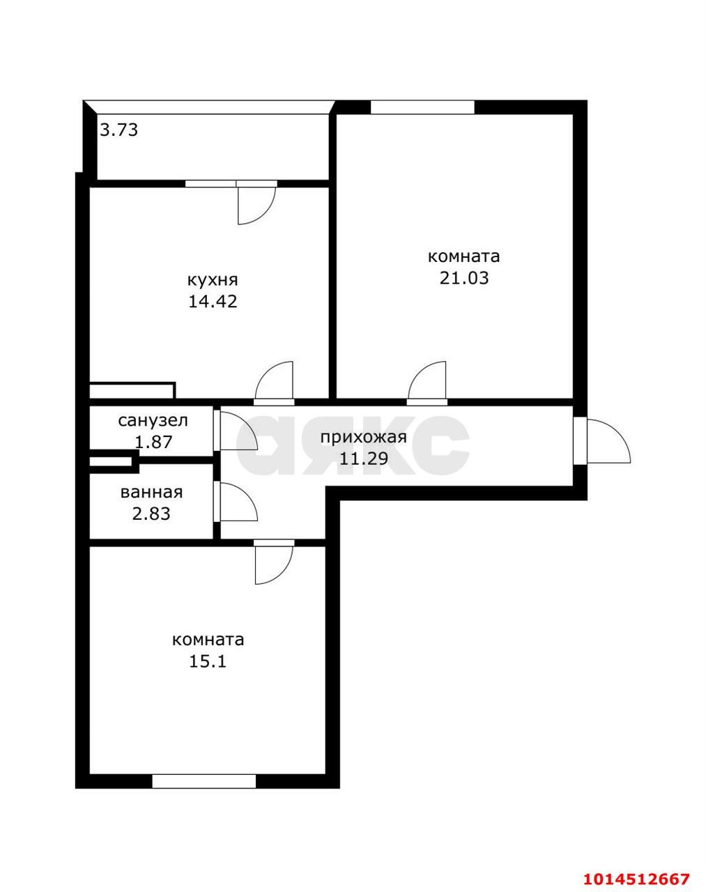 Фото №8: 2-комнатная квартира 70 м² - Краснодар, Пашковский, ул. Лавочкина, 25
