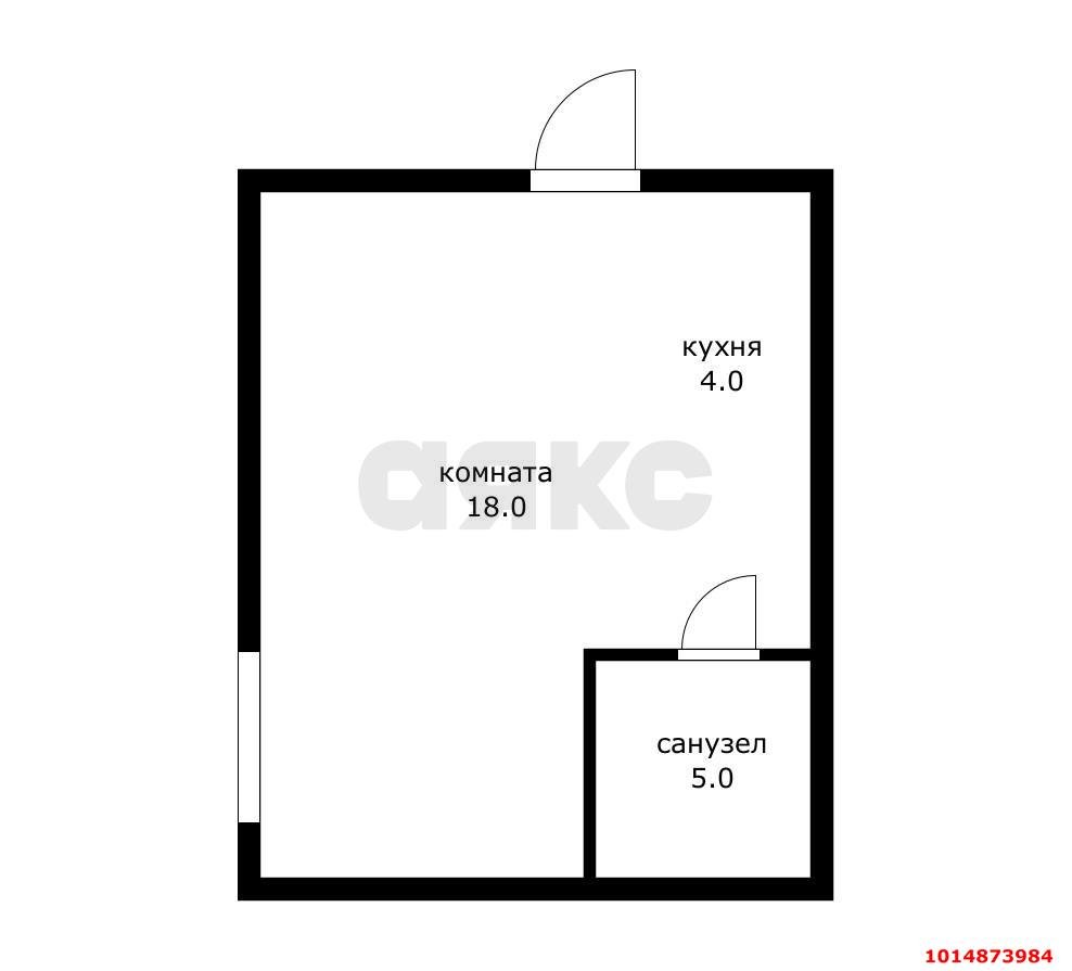 Фото №5: Студия 18 м² - Российский, мкр. Прикубанский внутригородской округ, ул. имени В.М. Комарова, 60/1А