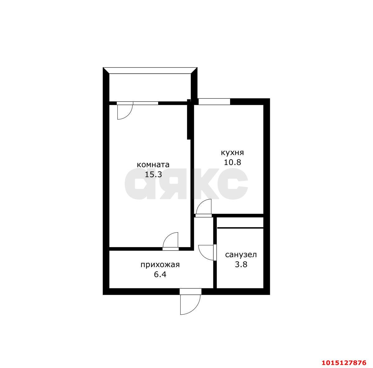 Фото №20: 1-комнатная квартира 36 м² - Краснодар, жилой комплекс Абрикосово, ул. имени Героя Георгия Бочарникова, 4