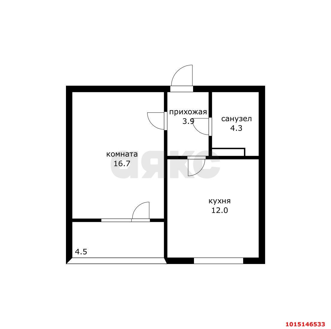 Фото №9: 1-комнатная квартира 41 м² - Краснодар, Краевая Клиническая Больница, ул. Восточно-Кругликовская, 76/1