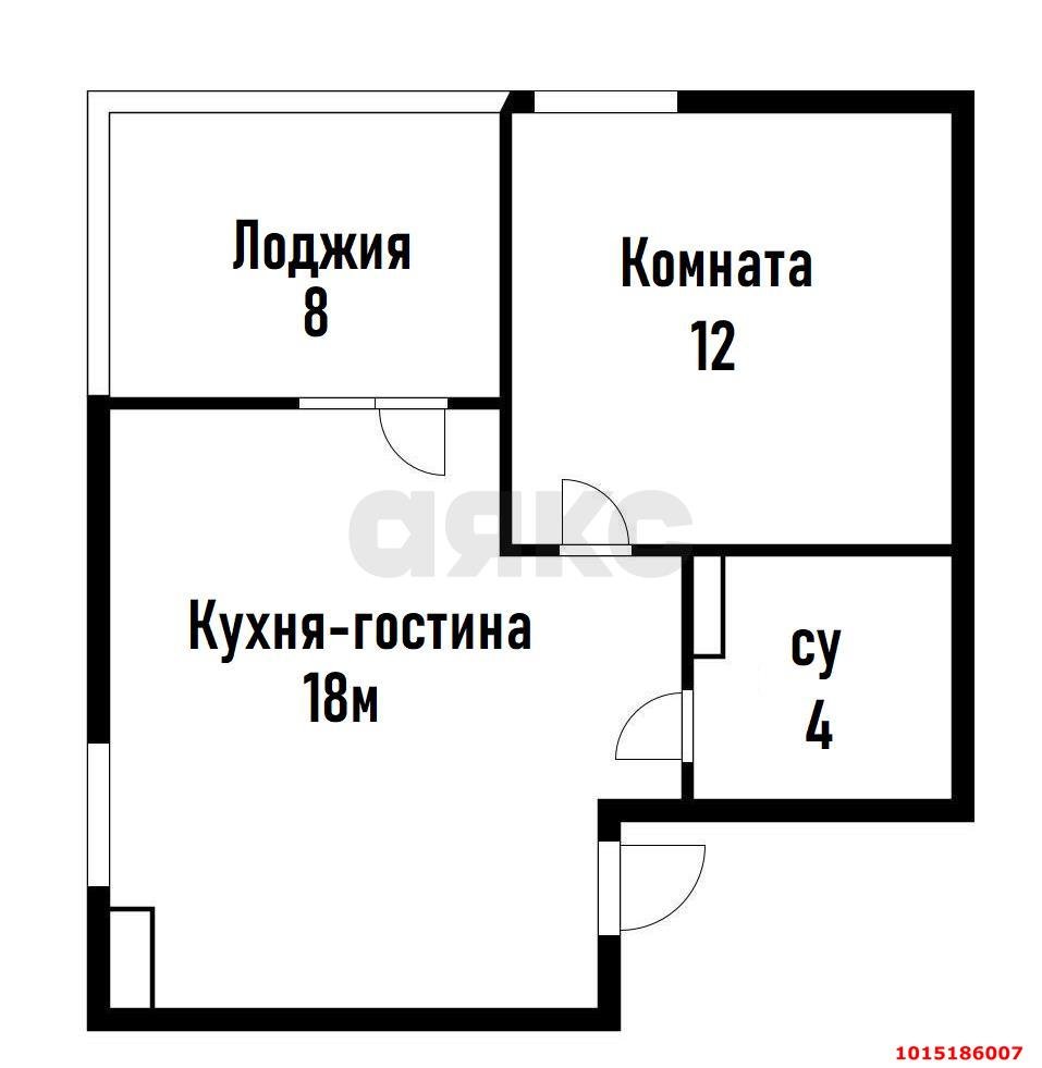 Фото №9: 1-комнатная квартира 42 м² - Краснодар, Любимово, 18