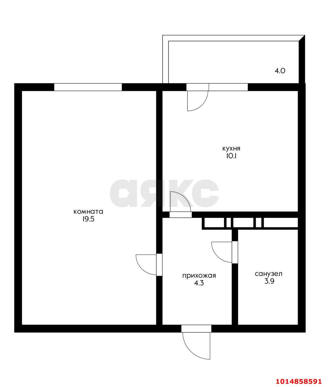 Фото №5: 1-комнатная квартира 41 м² - Краснодар, Прикубанский внутригородской округ, мкр. Молодёжный, ул. Зеленоградская, 38
