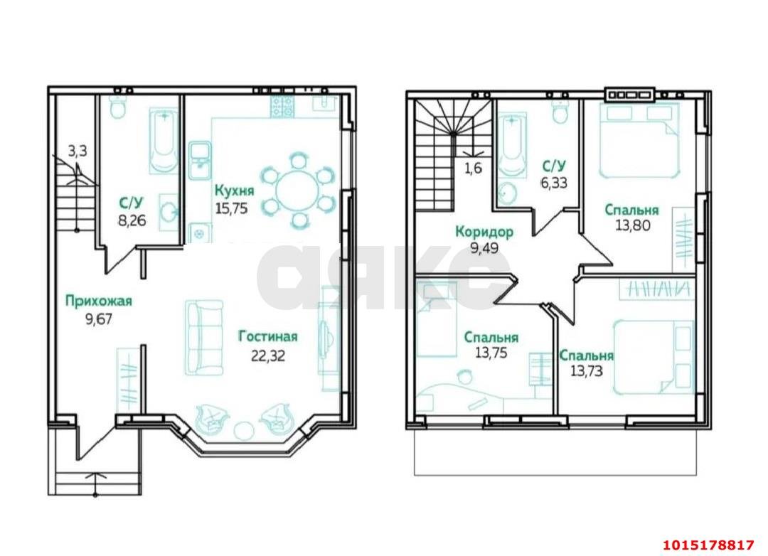 Фото №20: Дуплекс 150 м² + 2 сот. - Краснодар, коттеджный  Австрия, ул. Командорская, 2к96