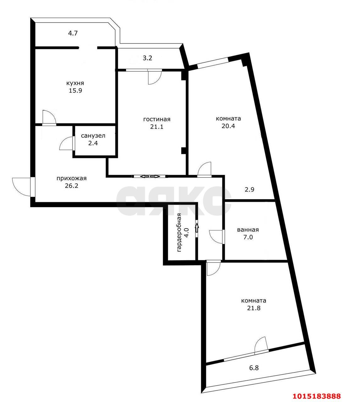 Фото №16: 3-комнатная квартира 140 м² - Краснодар, Центральный, ул. Кубанская набережная, 31/1