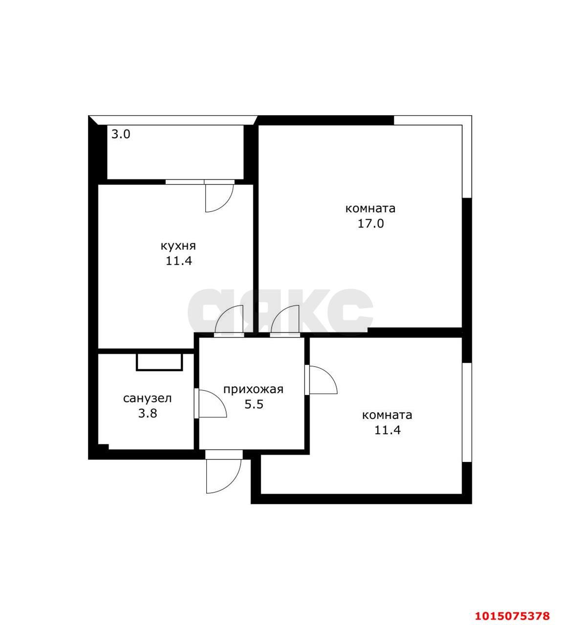 Фото №17: 2-комнатная квартира 53 м² - Краснодар, жилой комплекс Самолёт-5, ул. Ивана Беличенко, 97
