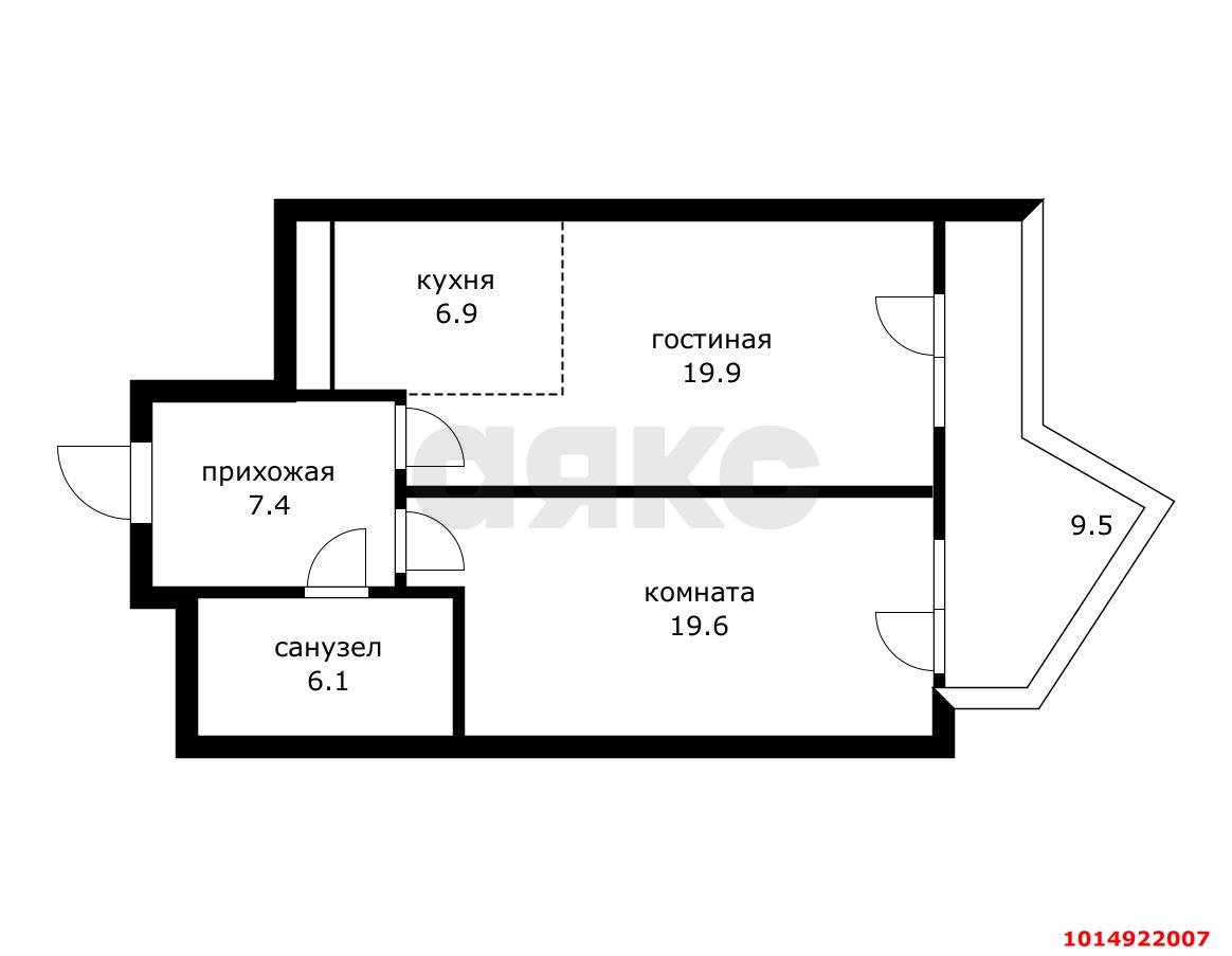Фото №18: 1-комнатная квартира 59 м² - Краснодар, Прикубанский внутригородской округ, Фестивальный, Отделение № 1 совхоза Солнечный, мкр. жилой комплекс Седьмой Континент, ул. Совхозная, 1к7
