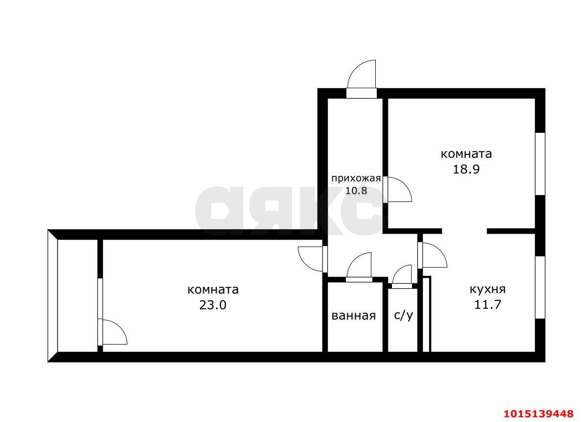Фото №10: 2-комнатная квартира 70 м² - Краснодар, Карасунский внутригородской округ, Комсомольский, мкр. жилой комплекс Пересвет-Карасунский, ул. Сормовская, 216