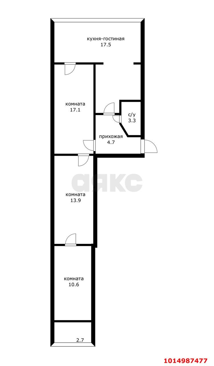 Фото №9: 3-комнатная квартира 70 м² - Краснодар, Прикубанский внутригородской округ, мкр. Славянский, ул. Темрюкская, 71