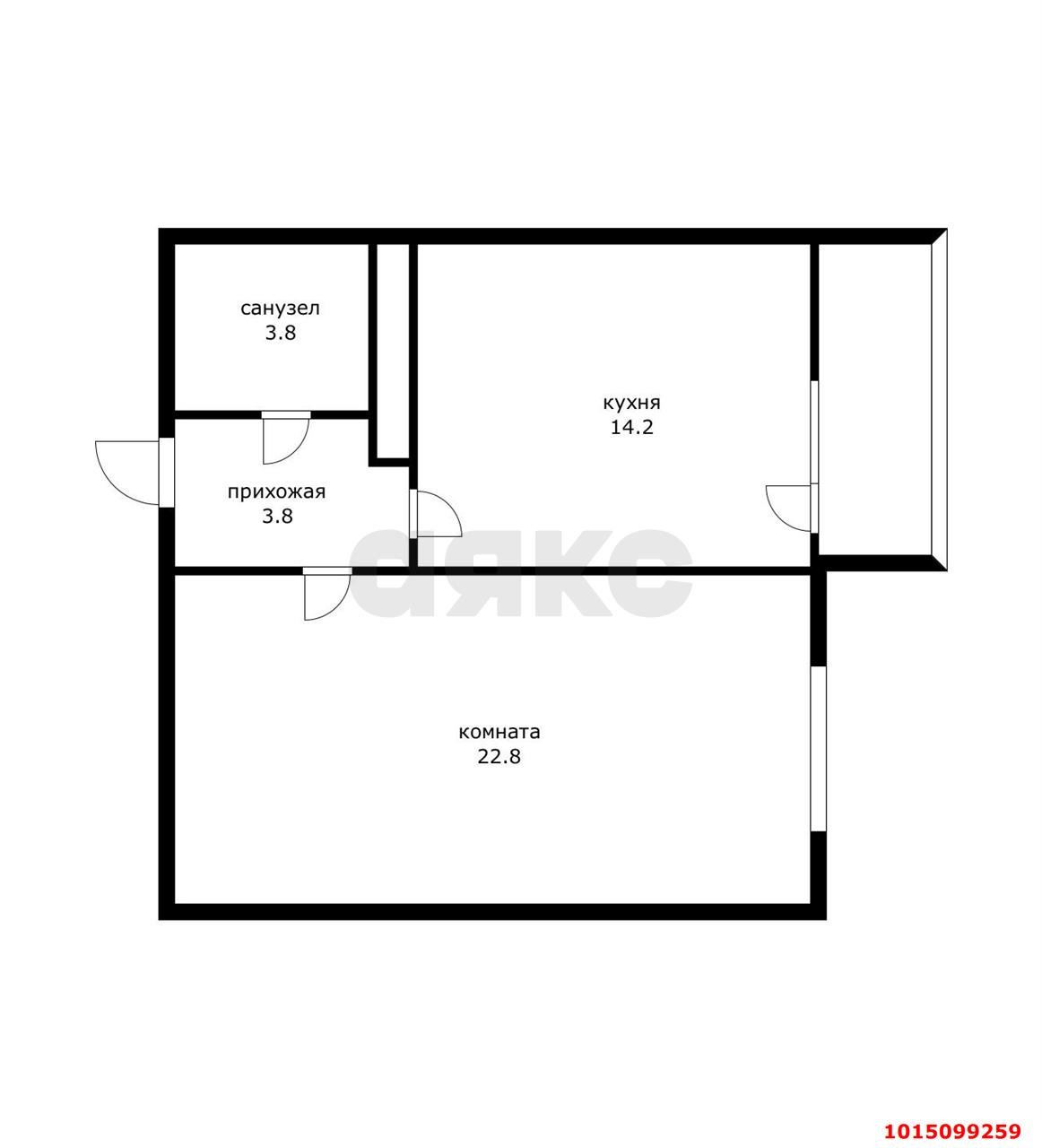 Фото №13: 1-комнатная квартира 44 м² - Краснодар, жилой комплекс Пересвет-Карасунский, ул. Сормовская, 212