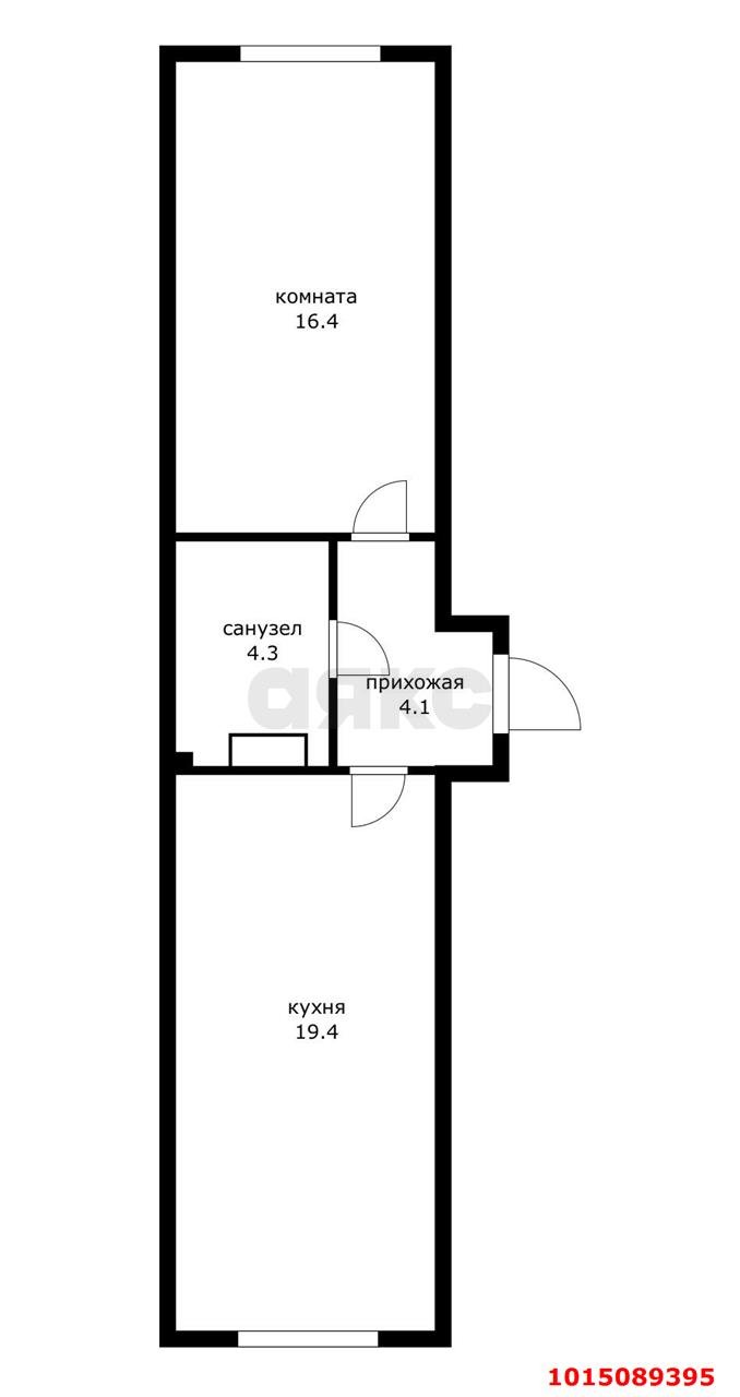 Фото №15: 1-комнатная квартира 44 м² - Краснодар, жилой комплекс Самолёт-6, ул. Ивана Беличенко, 92