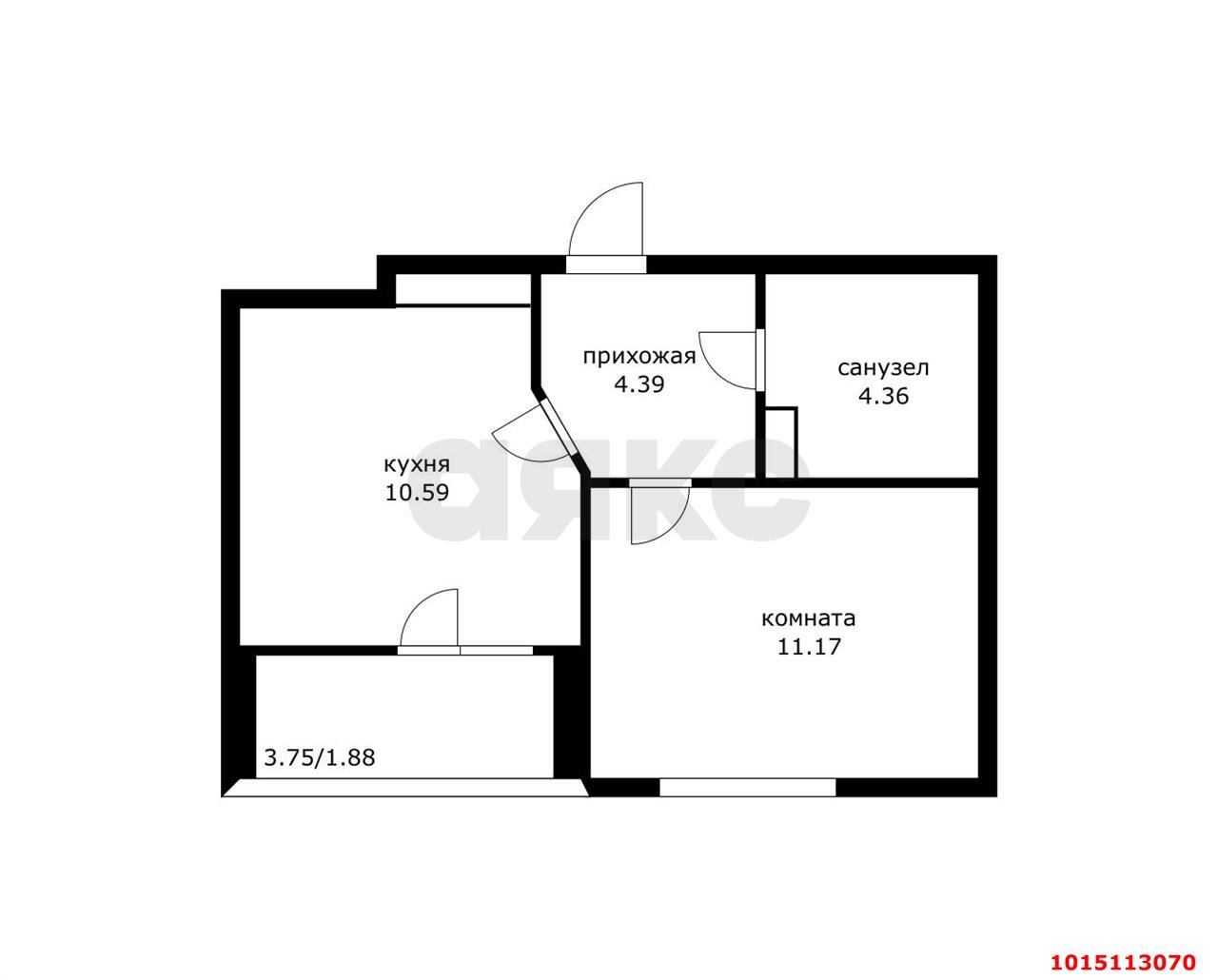 Фото №12: 1-комнатная квартира 35 м² - Краснодар, Светлоград, ул. Красных Партизан, 1/4к3