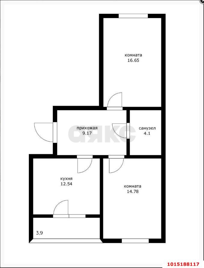 Фото №13: 2-комнатная квартира 57 м² - Краснодар, жилой комплекс Дыхание