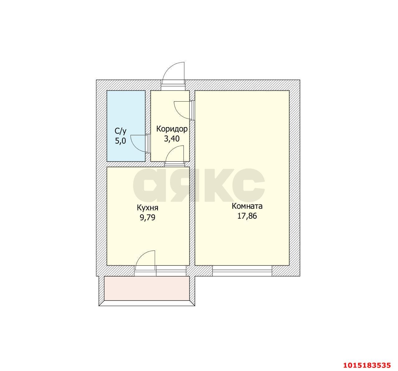 Фото №14: 1-комнатная квартира 44 м² - Краснодар, ул. Сормовская, 195