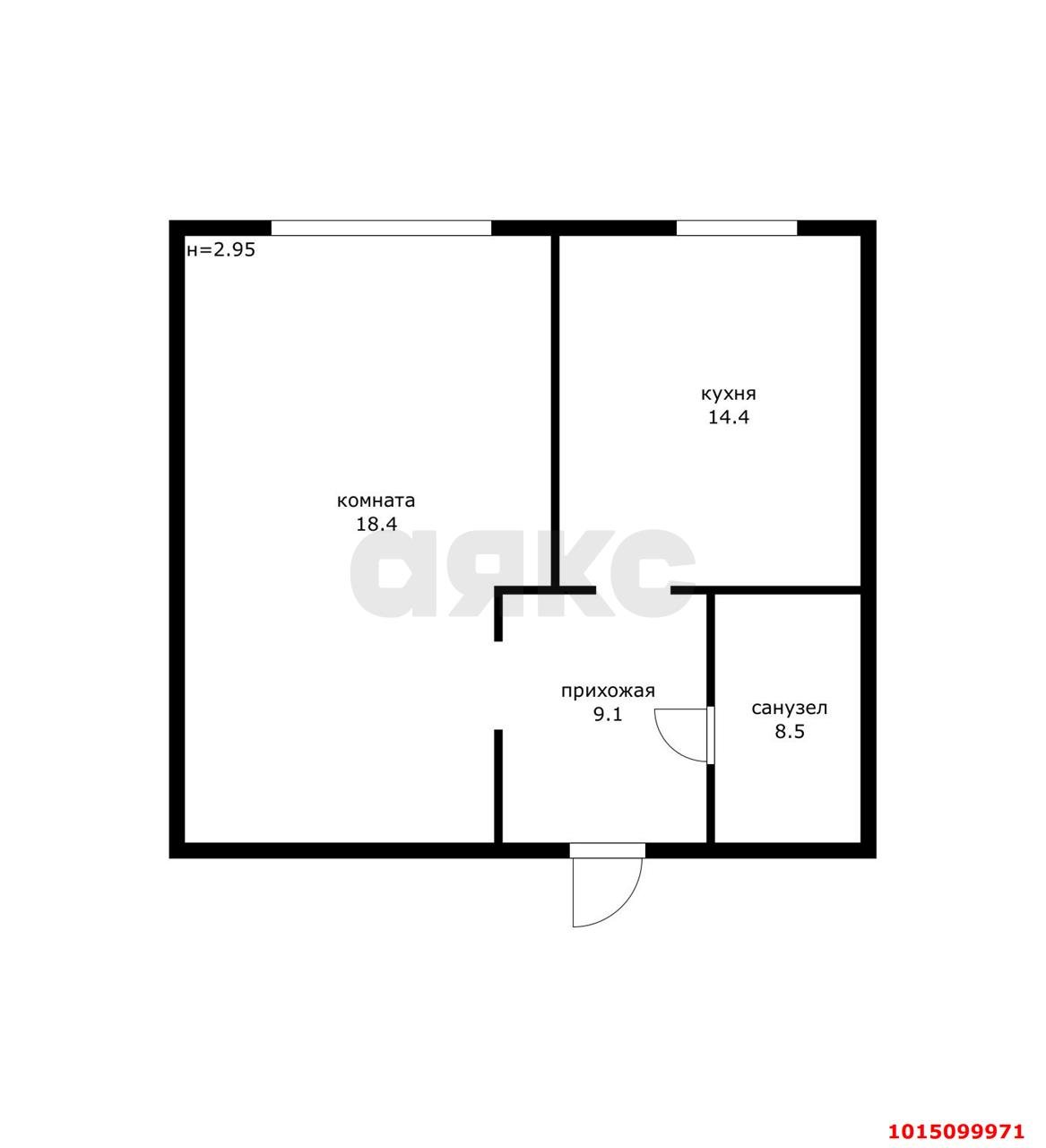 Фото №8: 1-комнатная квартира 42 м² - Горячий Ключ, Администрация, ул. Кучерявого, 50Б